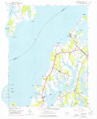 Claiborne Maryland Historical topographic map, 1:24000 scale, 7.5 X 7.5 Minute, Year 1942