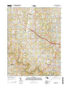 Clarksville Maryland Historical topographic map, 1:24000 scale, 7.5 X 7.5 Minute, Year 2014