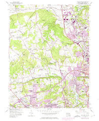 Cockeysville Maryland Historical topographic map, 1:24000 scale, 7.5 X 7.5 Minute, Year 1957