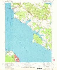 Colonial Beach North Virginia Historical topographic map, 1:24000 scale, 7.5 X 7.5 Minute, Year 1968