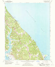 Cove Point Maryland Historical topographic map, 1:24000 scale, 7.5 X 7.5 Minute, Year 1943