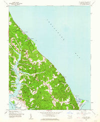 Cove Point Maryland Historical topographic map, 1:24000 scale, 7.5 X 7.5 Minute, Year 1943