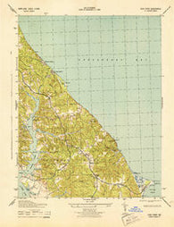 Cove Point Maryland Historical topographic map, 1:31680 scale, 7.5 X 7.5 Minute, Year 1943