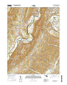 Cresaptown Maryland Current topographic map, 1:24000 scale, 7.5 X 7.5 Minute, Year 2016
