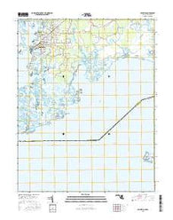 Crisfield Maryland Current topographic map, 1:24000 scale, 7.5 X 7.5 Minute, Year 2016