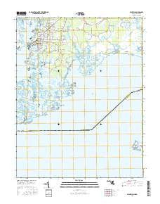 Crisfield Maryland Current topographic map, 1:24000 scale, 7.5 X 7.5 Minute, Year 2016