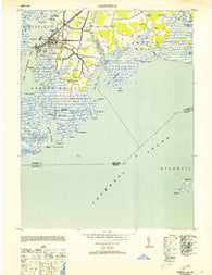 Crisfield Maryland Historical topographic map, 1:24000 scale, 7.5 X 7.5 Minute, Year 1953