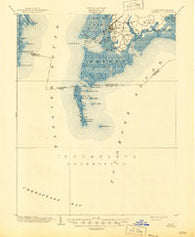 Crisfield Virginia Historical topographic map, 1:62500 scale, 15 X 15 Minute, Year 1903