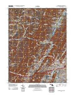 Cumberland Maryland Historical topographic map, 1:24000 scale, 7.5 X 7.5 Minute, Year 2011