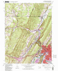 Cumberland Maryland Historical topographic map, 1:24000 scale, 7.5 X 7.5 Minute, Year 1993