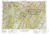 Cumberland Maryland Historical topographic map, 1:250000 scale, 1 X 2 Degree, Year 1956