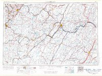 Cumberland Maryland Historical topographic map, 1:250000 scale, 1 X 2 Degree, Year 1956