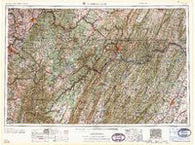 Cumberland Maryland Historical topographic map, 1:250000 scale, 1 X 2 Degree, Year 1961