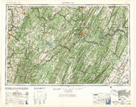 Cumberland Maryland Historical topographic map, 1:250000 scale, 1 X 2 Degree, Year 1957