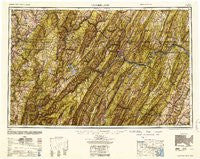 Cumberland Maryland Historical topographic map, 1:250000 scale, 1 X 2 Degree, Year 1952