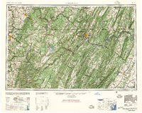Cumberland Maryland Historical topographic map, 1:250000 scale, 1 X 2 Degree, Year 1948