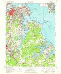 Curtis Bay Maryland Historical topographic map, 1:24000 scale, 7.5 X 7.5 Minute, Year 1957