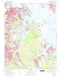 Curtis Bay Maryland Historical topographic map, 1:24000 scale, 7.5 X 7.5 Minute, Year 1969