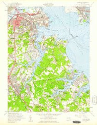 Curtis Bay Maryland Historical topographic map, 1:24000 scale, 7.5 X 7.5 Minute, Year 1957