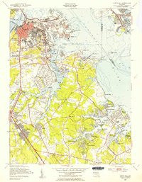 Curtis Bay Maryland Historical topographic map, 1:24000 scale, 7.5 X 7.5 Minute, Year 1949