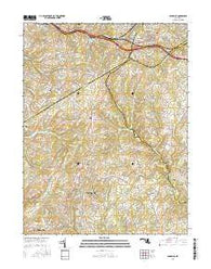 Damascus Maryland Current topographic map, 1:24000 scale, 7.5 X 7.5 Minute, Year 2016