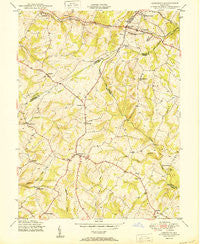 Damascus Maryland Historical topographic map, 1:24000 scale, 7.5 X 7.5 Minute, Year 1950