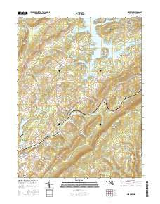 Deer Park Maryland Current topographic map, 1:24000 scale, 7.5 X 7.5 Minute, Year 2016