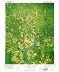 Dividing Creek Maryland Historical topographic map, 1:24000 scale, 7.5 X 7.5 Minute, Year 1973