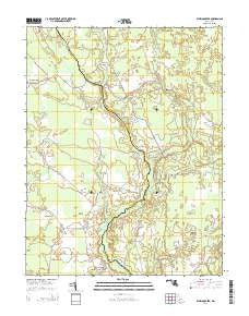 Dividing Creek Maryland Historical topographic map, 1:24000 scale, 7.5 X 7.5 Minute, Year 2014