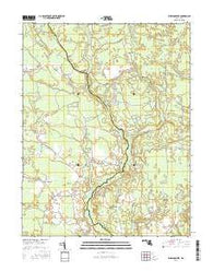 Dividing Creek Maryland Current topographic map, 1:24000 scale, 7.5 X 7.5 Minute, Year 2016