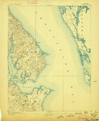 Drum Point Maryland Historical topographic map, 1:62500 scale, 15 X 15 Minute, Year 1892