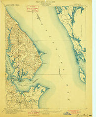 Drum Point Maryland Historical topographic map, 1:62500 scale, 15 X 15 Minute, Year 1901