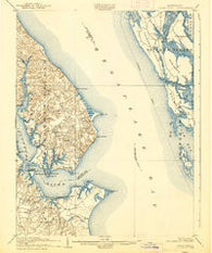 Drum Point Maryland Historical topographic map, 1:62500 scale, 15 X 15 Minute, Year 1905