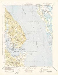 Drum Point Maryland Historical topographic map, 1:62500 scale, 15 X 15 Minute, Year 1942