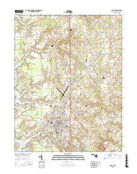 Easton Maryland Current topographic map, 1:24000 scale, 7.5 X 7.5 Minute, Year 2016