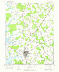 Easton Maryland Historical topographic map, 1:24000 scale, 7.5 X 7.5 Minute, Year 1942