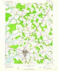 Easton Maryland Historical topographic map, 1:24000 scale, 7.5 X 7.5 Minute, Year 1942