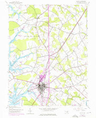Easton Maryland Historical topographic map, 1:24000 scale, 7.5 X 7.5 Minute, Year 1942