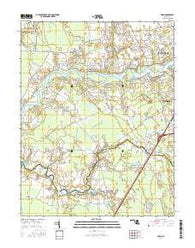 Eden Maryland Current topographic map, 1:24000 scale, 7.5 X 7.5 Minute, Year 2016