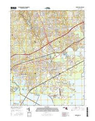 Edgewood Maryland Current topographic map, 1:24000 scale, 7.5 X 7.5 Minute, Year 2016