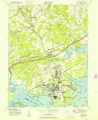Edgewood Maryland Historical topographic map, 1:24000 scale, 7.5 X 7.5 Minute, Year 1951