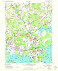 Edgewood Maryland Historical topographic map, 1:24000 scale, 7.5 X 7.5 Minute, Year 1951