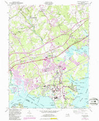 Edgewood Maryland Historical topographic map, 1:24000 scale, 7.5 X 7.5 Minute, Year 1949
