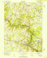 Ellicott City Maryland Historical topographic map, 1:24000 scale, 7.5 X 7.5 Minute, Year 1953