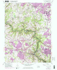 Ellicott City Maryland Historical topographic map, 1:24000 scale, 7.5 X 7.5 Minute, Year 1953