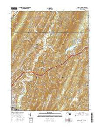 Evitts Creek Maryland Current topographic map, 1:24000 scale, 7.5 X 7.5 Minute, Year 2016