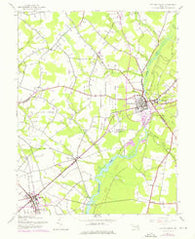 Federalsburg Maryland Historical topographic map, 1:24000 scale, 7.5 X 7.5 Minute, Year 1944