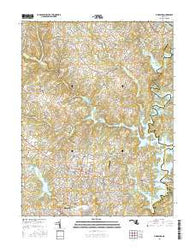Finksburg Maryland Current topographic map, 1:24000 scale, 7.5 X 7.5 Minute, Year 2016