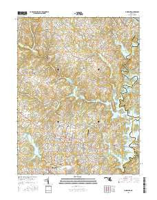 Finksburg Maryland Current topographic map, 1:24000 scale, 7.5 X 7.5 Minute, Year 2016