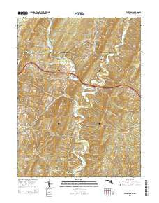 Flintstone Maryland Historical topographic map, 1:24000 scale, 7.5 X 7.5 Minute, Year 2014